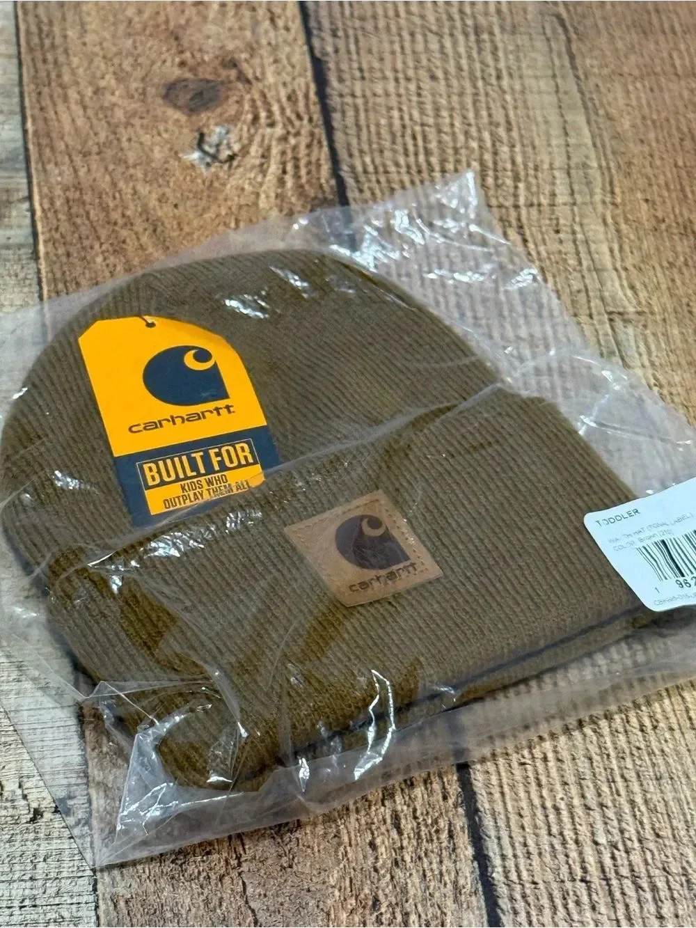 Carhartt Toddler Arcrylic Watch Hat in brown classic knit beanie NWT